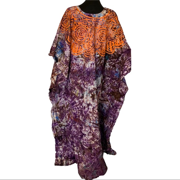 Adire African print Kaftan - Picture 1 of 1